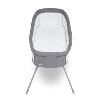 Lionelo Malin Grey Concrete — łóżeczko z funkcją kołyski
