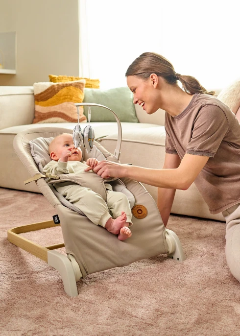 Lionelo Lilac Beige Sand — Leżaczek bujaczek | Opinie i cena