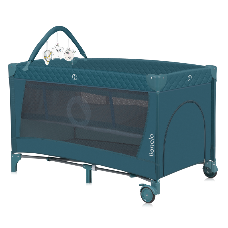 Lionelo Flower Green Turquoise — Łóżeczko turystyczne