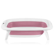 Lionelo BabyBubble Pink Magnolia — Składana wanienka z leżaczkiem