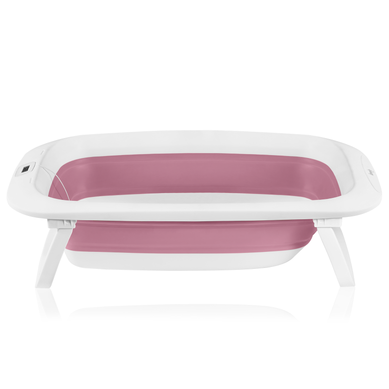 Lionelo BabyBubble Pink Magnolia — Składana wanienka z leżaczkiem