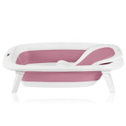 Lionelo BabyBubble Pink Magnolia — Składana wanienka z leżaczkiem