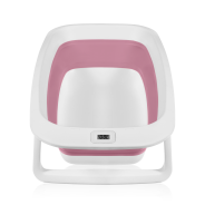 Lionelo BabyBubble Pink Magnolia — Składana wanienka z leżaczkiem