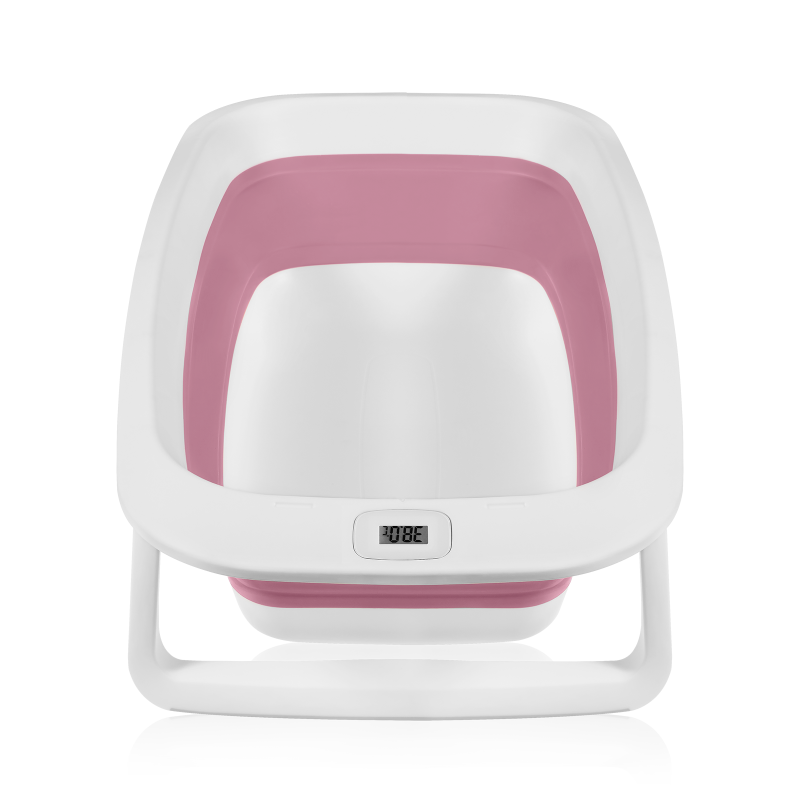 Lionelo BabyBubble Pink Magnolia — Składana wanienka z leżaczkiem