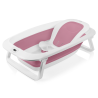 Lionelo BabyBubble Pink Magnolia — Składana wanienka z leżaczkiem