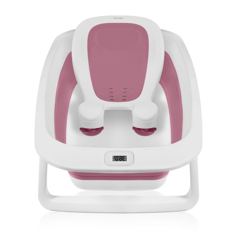Lionelo BabyBubble Pink Magnolia — Składana wanienka z leżaczkiem