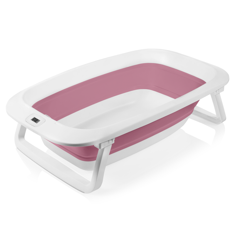 Lionelo BabyBubble Pink Magnolia — Składana wanienka z leżaczkiem