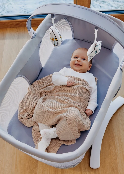 Lionelo Bella Set Grey Concrete — leżaczek bujaczek