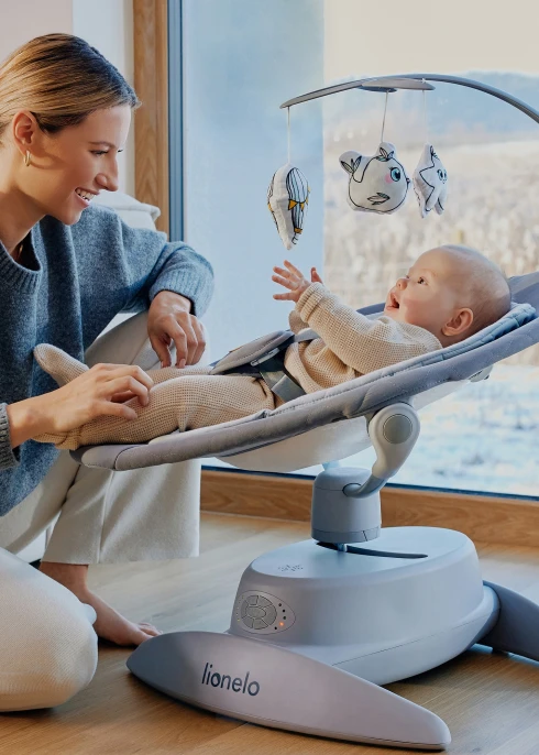 Leżaczek bujaczek Mell Grey Stone - Lionelo