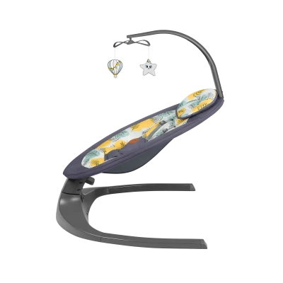 れおレオ Lionelo Ralf Grey Concrete — leżaczek bujaczek