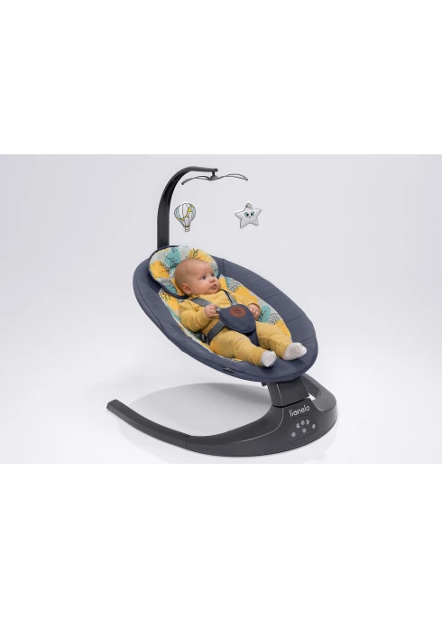 れおレオ Lionelo Ralf Grey Concrete — leżaczek bujaczek