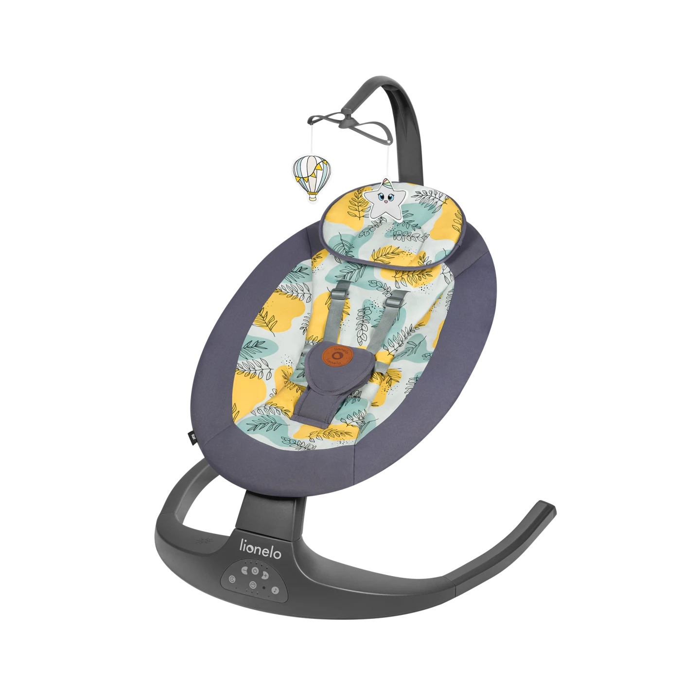 れおレオ Lionelo Ralf Grey Concrete — leżaczek bujaczek