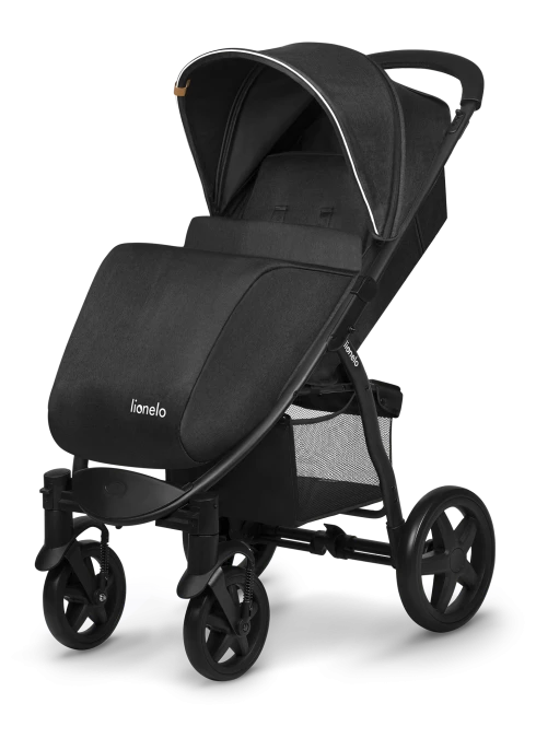 Wózek spacerowy lekki, składany, do 22 kg - Annet Plus Black Carbon - Lionelo