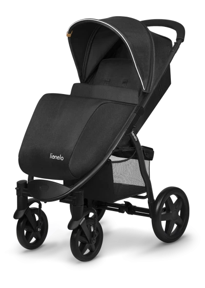 Wózek spacerowy lekki, składany, do 22 kg - Annet Plus Black Carbon - Lionelo