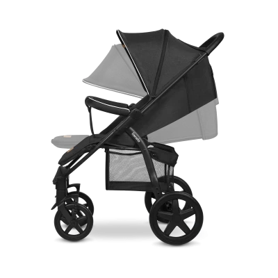 Wózek spacerowy lekki, składany, do 22 kg - Annet Plus Black Carbon - Lionelo