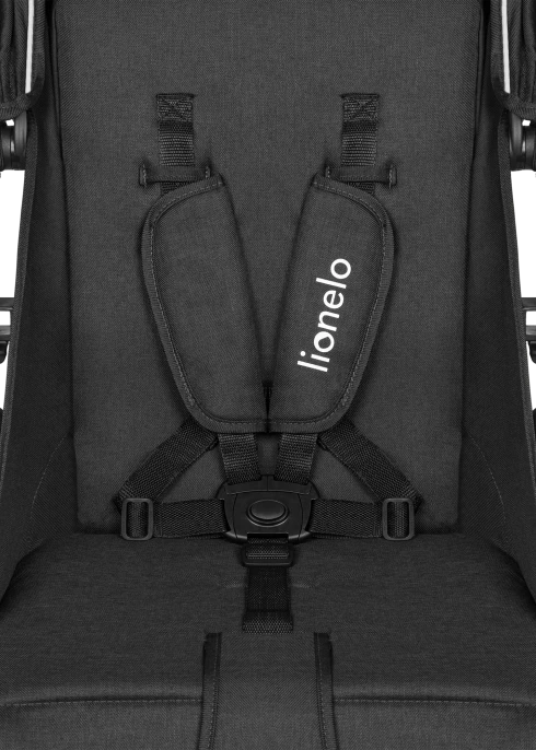 Wózek spacerowy od narodzin, do 22 kg, koła gumowe - Annet Tour Black Carbon - Lionelo