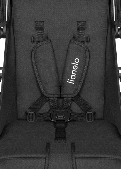 Wózek spacerowy od narodzin, do 22 kg, koła gumowe - Annet Tour Black Carbon - Lionelo