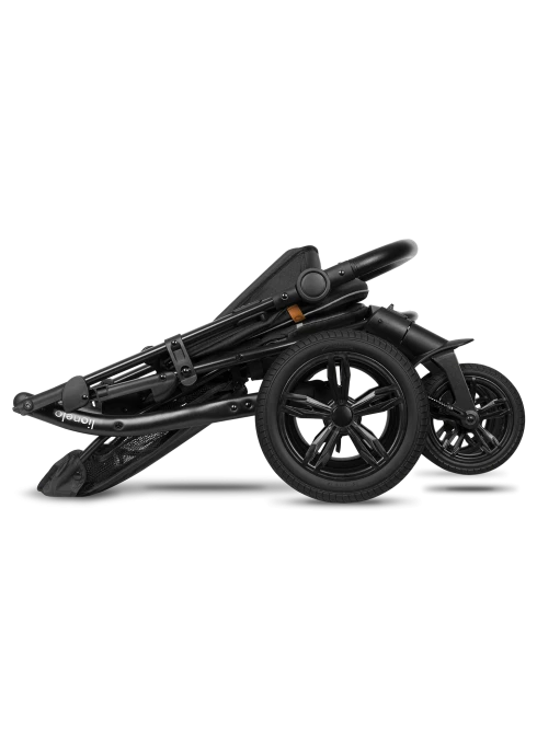 Wózek spacerowy od narodzin, do 22 kg, koła gumowe - Annet Tour Black Carbon - Lionelo