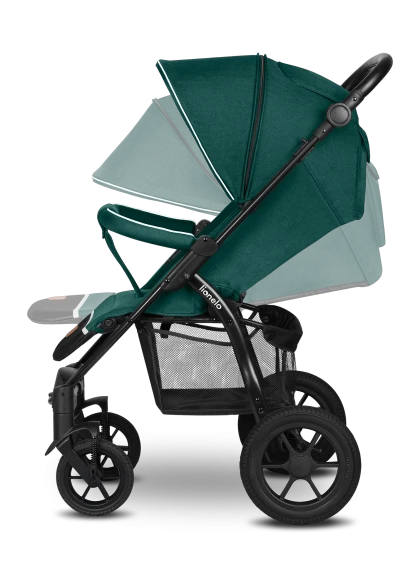 Wózek spacerowy od narodzin, do 22 kg, koła gumowe - Annet Tour Green Turquoise - Lionelo
