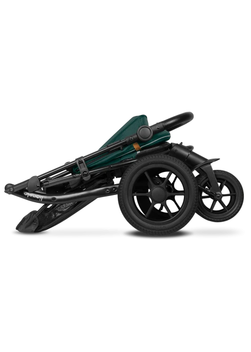 Wózek spacerowy od narodzin, do 22 kg, koła gumowe - Annet Tour Green Turquoise - Lionelo