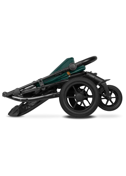 Wózek spacerowy od narodzin, do 22 kg, koła gumowe - Annet Tour Green Turquoise - Lionelo