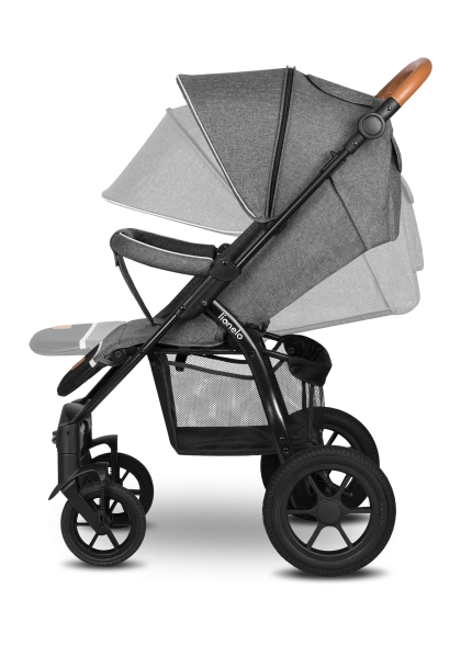 Wózek spacerowy od narodzin, do 22 kg, koła gumowe - Annet Tour Grey Stone - Lionelo