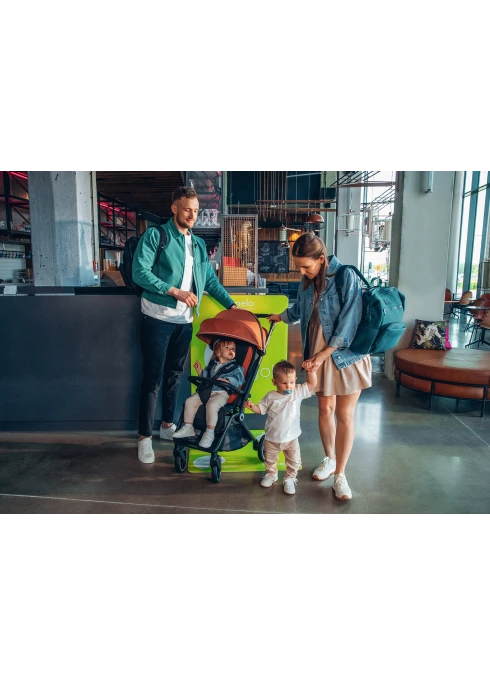 Wózek spacerowy 8,2 kg, składanie jedną ręką, do 22 kg - Cloe Brown Rust - Lionelo