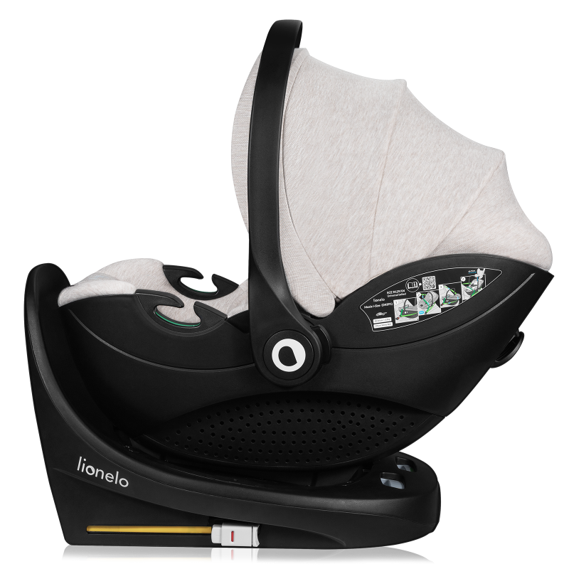 lionelo Moxie i-Size Set Beige Sand — Fotelik samochodowy z bazą ISOFIX