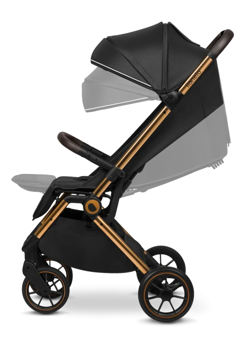 Wózek spacerowy 8,2 kg, składanie jedną ręką, do 22 kg - Cloe Black Onyx - Lionelo