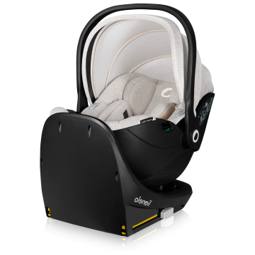 lionelo Moxie i-Size Set Beige Sand — Fotelik samochodowy z bazą ISOFIX