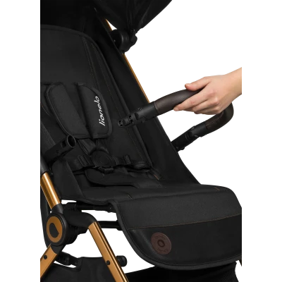Wózek spacerowy 8,2 kg, składanie jedną ręką, do 22 kg - Cloe Black Onyx - Lionelo
