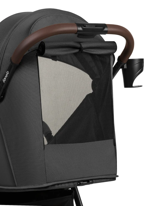 Wózek spacerowy 8,5 kg, składanie jedną ręką, amortyzowany - Ingrid Grey Stone - Lionelo