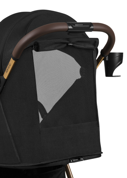 Wózek spacerowy 8,5 kg, składanie jedną ręką, amortyzowany - Ingrid Black Onyx - Lionelo