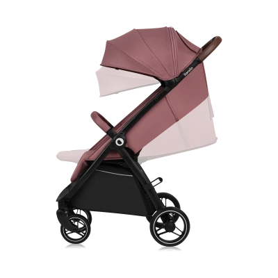 Wózek spacerowy 8,5 kg, składanie jedną ręką, amortyzowany - Ingrid Pink Mauve - Lionelo