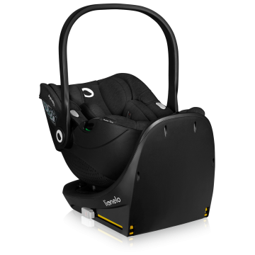 lionelo Moxie i-Size Set Carbon Black — Fotelik samochodowy z bazą ISOFIX