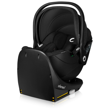 lionelo Moxie i-Size Set Carbon Black — Fotelik samochodowy z bazą ISOFIX