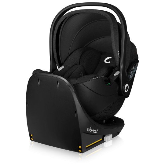 lionelo Moxie i-Size Set Carbon Black — Fotelik samochodowy z bazą ISOFIX