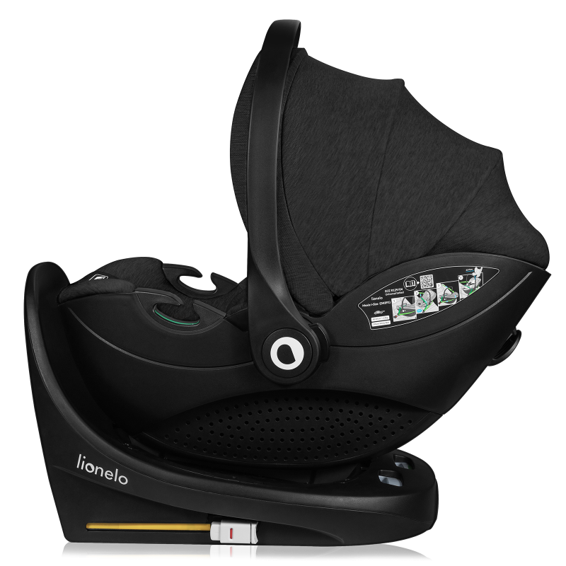 lionelo Moxie i-Size Set Carbon Black — Fotelik samochodowy z bazą ISOFIX