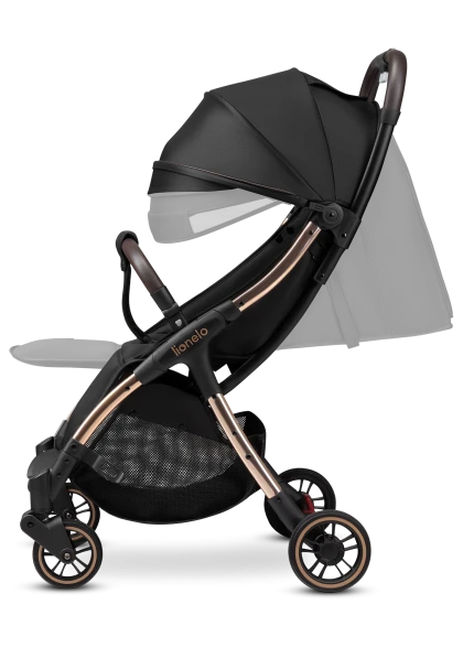 Wózek spacerowy 6,6 kg, od narodzin, do 22 kg - Julie One Black Gold - Lionelo