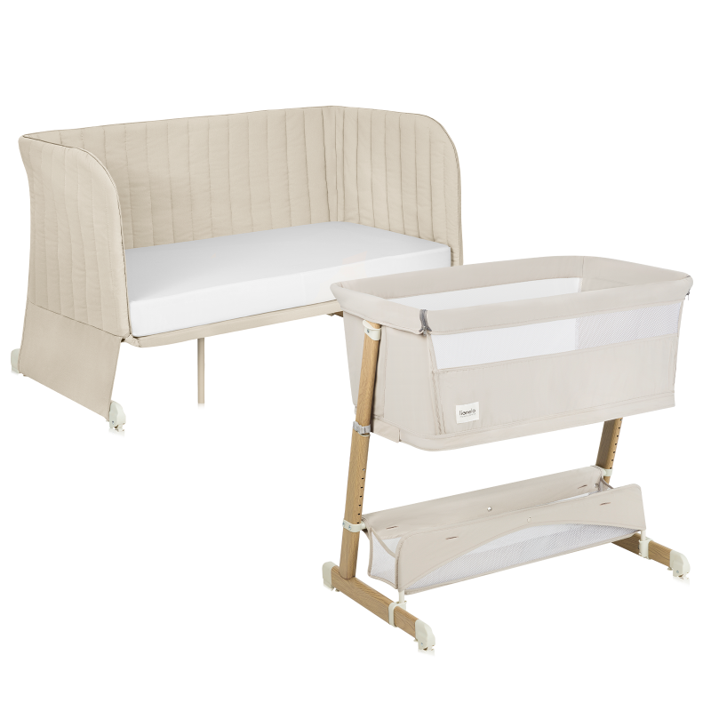 Lionelo Thomi Plus 5 w 1 Beige Sand — Łóżeczko 5 w 1