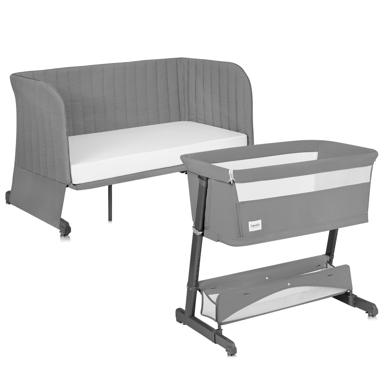 Lionelo Thomi Plus 5 w 1 Grey Concrete — Łóżeczko 5 w 1