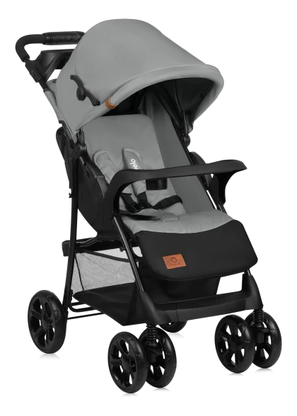 Wózek spacerowy lekki 7,7 kg, z tacką i torbą, do 15 kg - Emma Plus Grey Dove - Lionelo