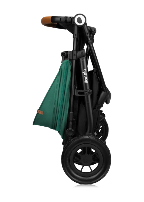Wózek spacerowy, pompowane koła, od narodzin - Natt Green Emerald - Lionelo