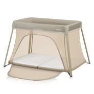 Lionelo Alice Beige Olive — Łóżeczko turystyczne 3w1
