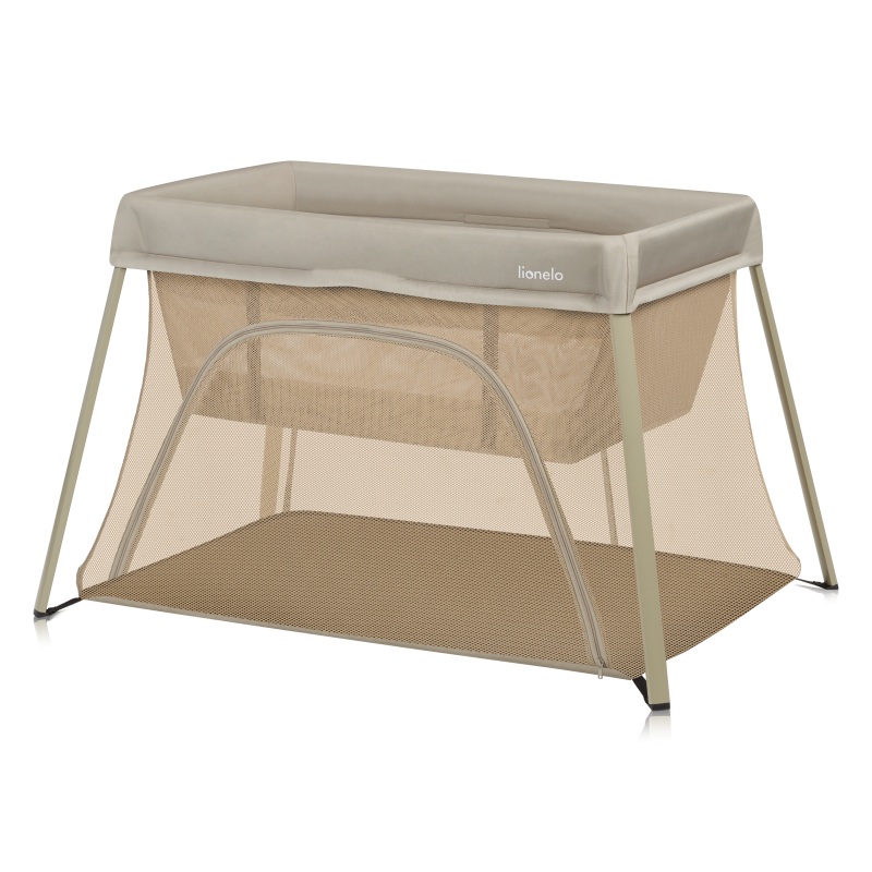 Lionelo Alice Beige Olive — Łóżeczko turystyczne 3w1