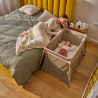 Lionelo Alice Beige Olive — Łóżeczko turystyczne 3w1