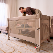 Lionelo Ellen Beige Sand — Łóżeczko dostawne 3 w 1