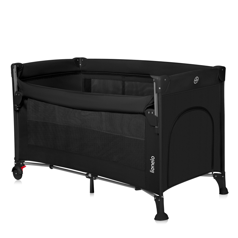 Lionelo Ellen Black Carbon — Łóżeczko dostawne 3 w 1