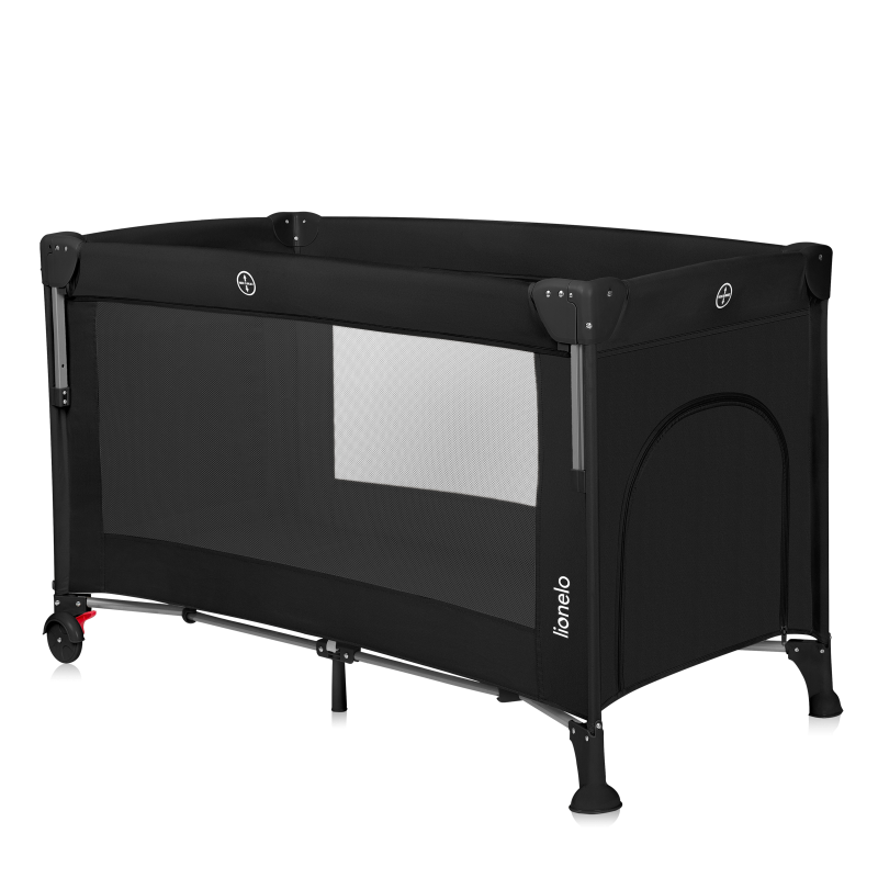 Lionelo Ellen Black Carbon — Łóżeczko dostawne 3 w 1