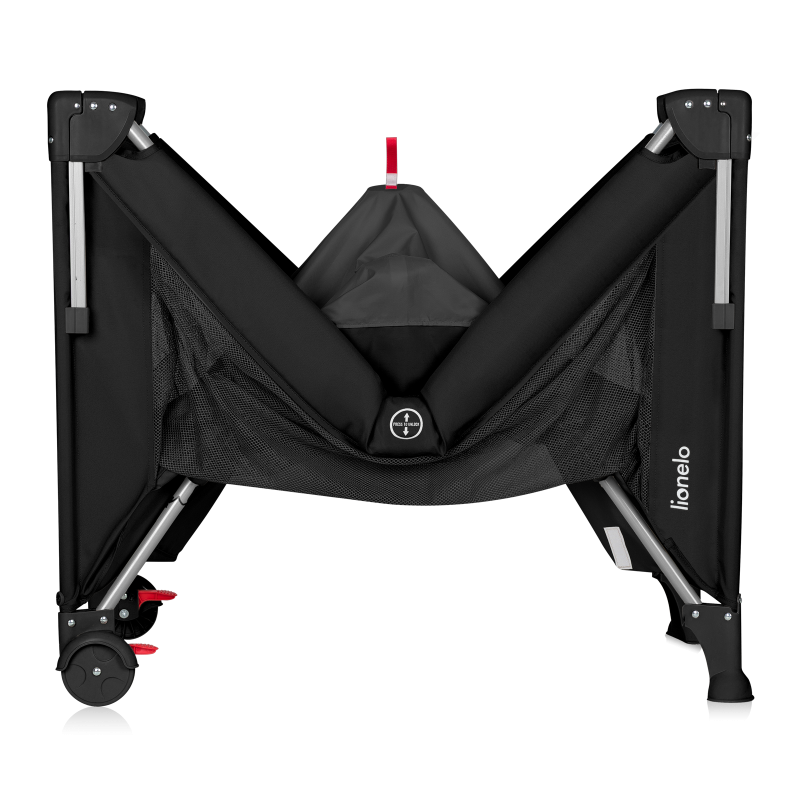 Lionelo Ellen Black Carbon — Łóżeczko dostawne 3 w 1